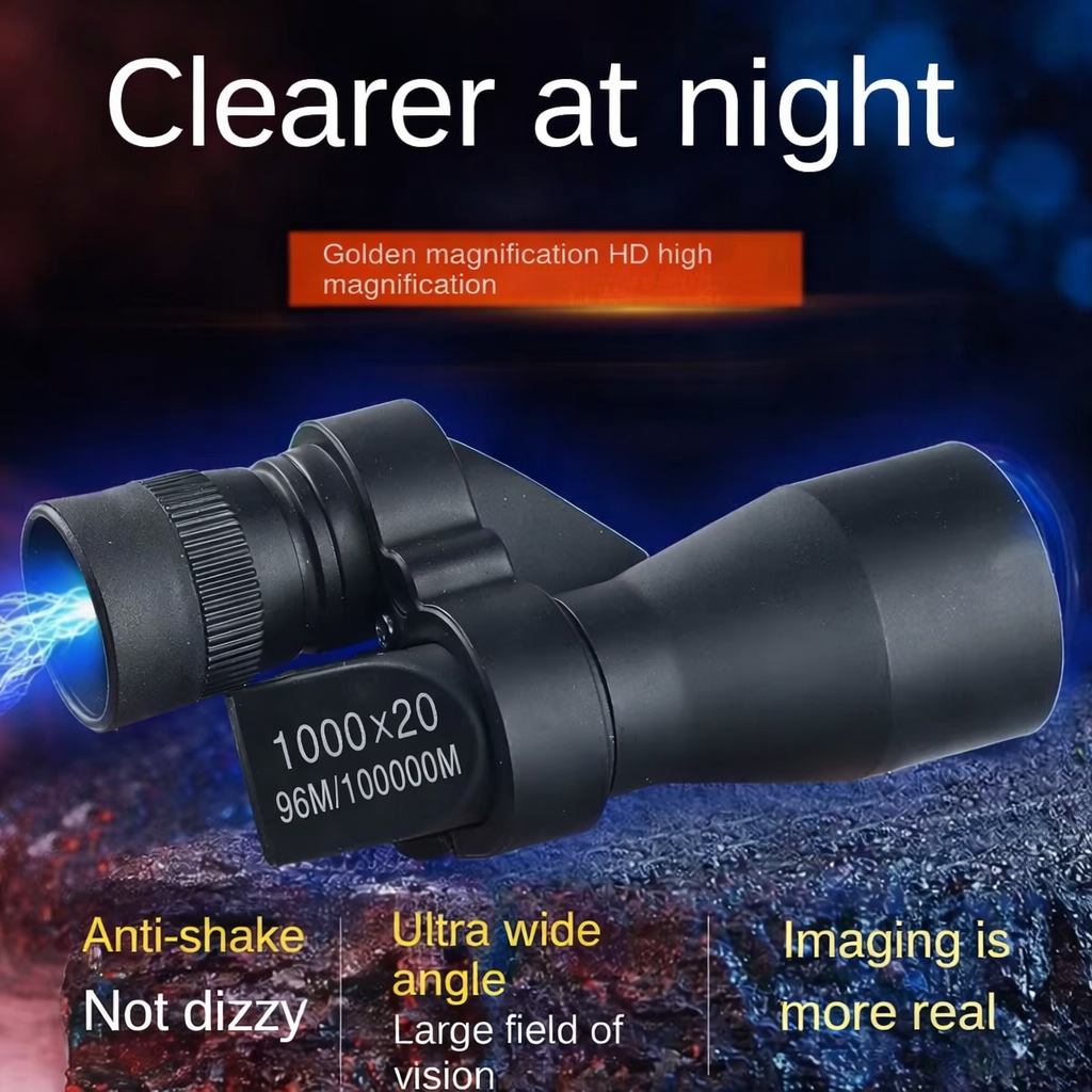 HD 10-300x40mm Portable Monocular Telescope – High-Power Zoom Pocket Scope for Hunting, Hiking & Fishing