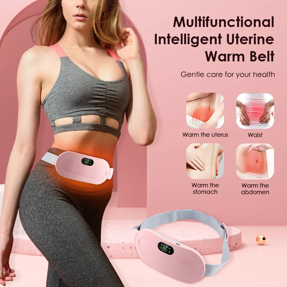 Heated Menstrual Comfort Belt with Warm Compress & Massage Function